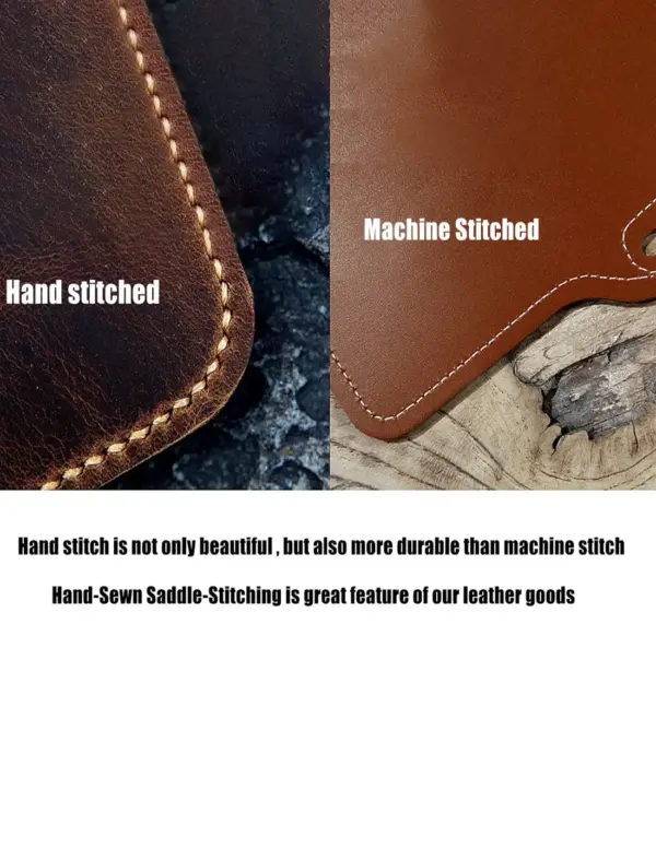 Handmade & Hand Stitched Macbook Leather Case - Image 5