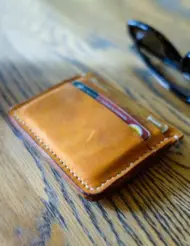 Hand Stitched Leather Card Holder - Image 3