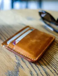 Hand Stitched Leather Card Holder - Image 2