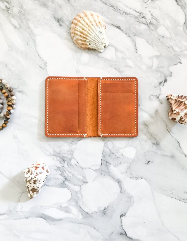 Handmade & Hand Stitched Leather Bifold Card Holder
