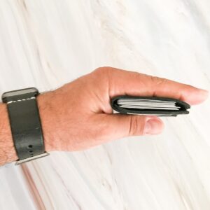 Minimal Black Leather Pocket Credit Cards Holder