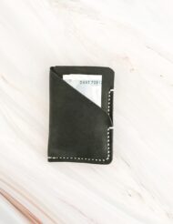 Minimal Black Leather Pocket Credit Cards Holder