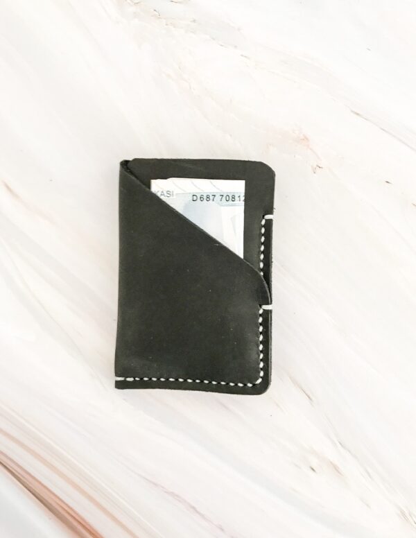 Minimal Black Leather Pocket Credit Cards Holder