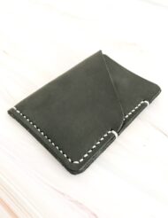Minimal Black Leather Pocket Credit Cards Holder